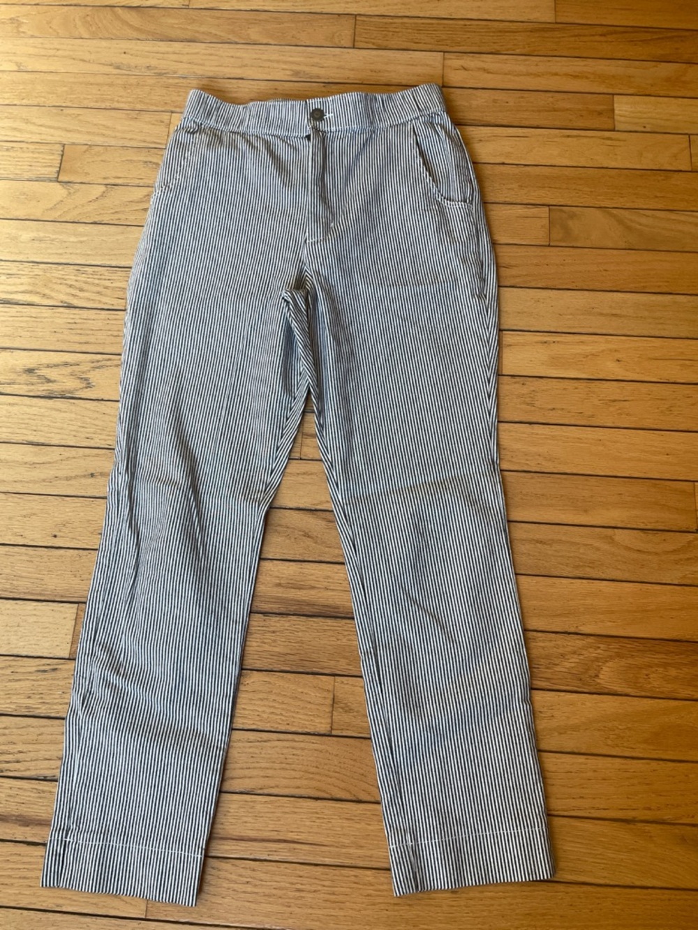 Hollister Black and White Pinstripe Straight Leg Jeans
